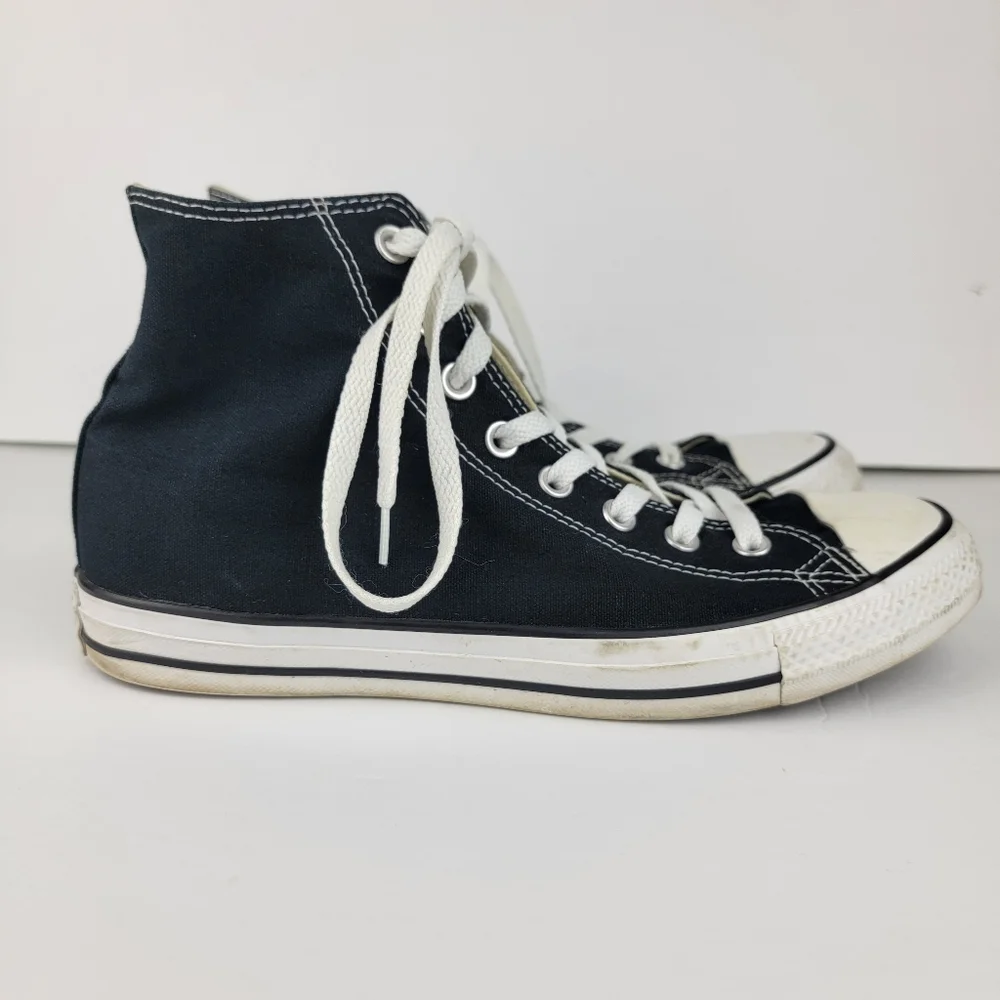 Converse All Star Chuck Taylor Black White High Top Sneakers Shoes Mens Womens - Picture 4 of 12